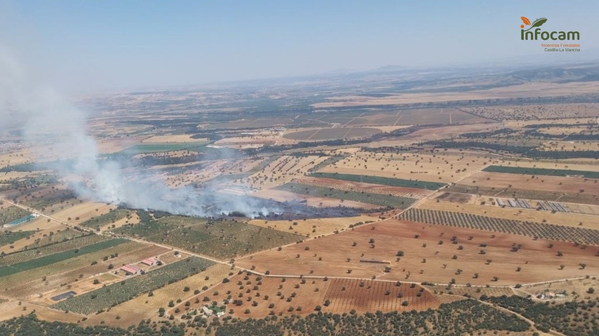 Controlado el incendio forestal declarado en Malpica de Tajo