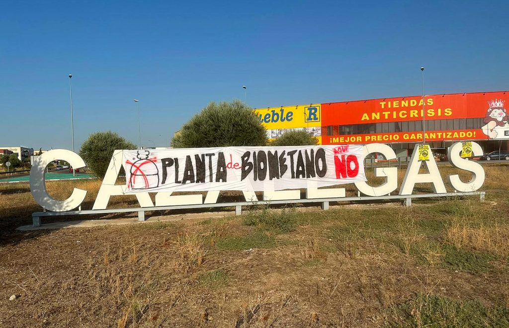Imagen de  las nuevas pancartas contra las plantas de biometanoImagen de  las nuevas pancartas contra las plantas de biometano