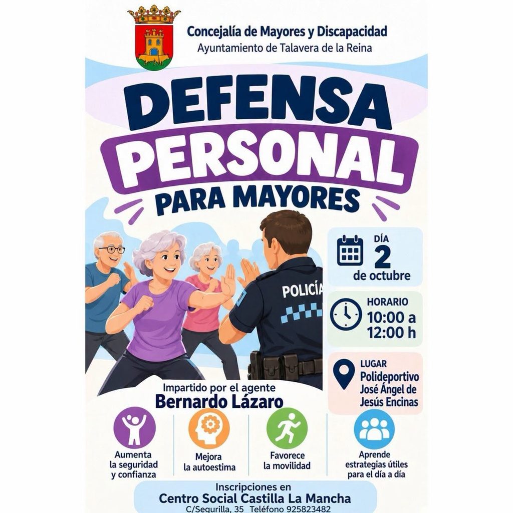 Talavera organiza una jornada de defensa personal para mayores este 2 de octubre