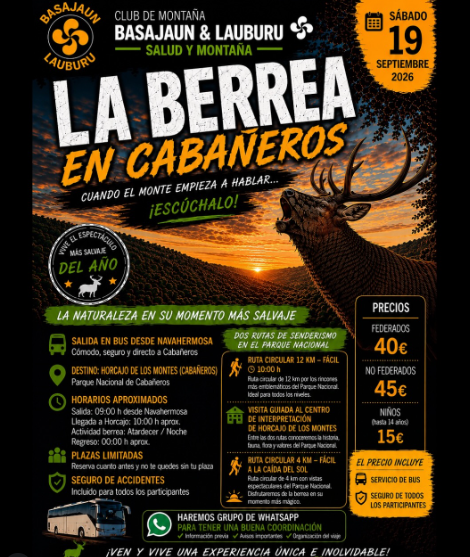 La berrea llega a Cabañeros: una jornada de senderismo para disfrutar de uno de los grandes espectáculos de la naturaleza