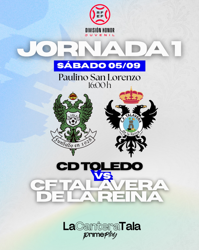 El juvenil del CF Talavera inicia la liga con un derbi ante el CD Toledo