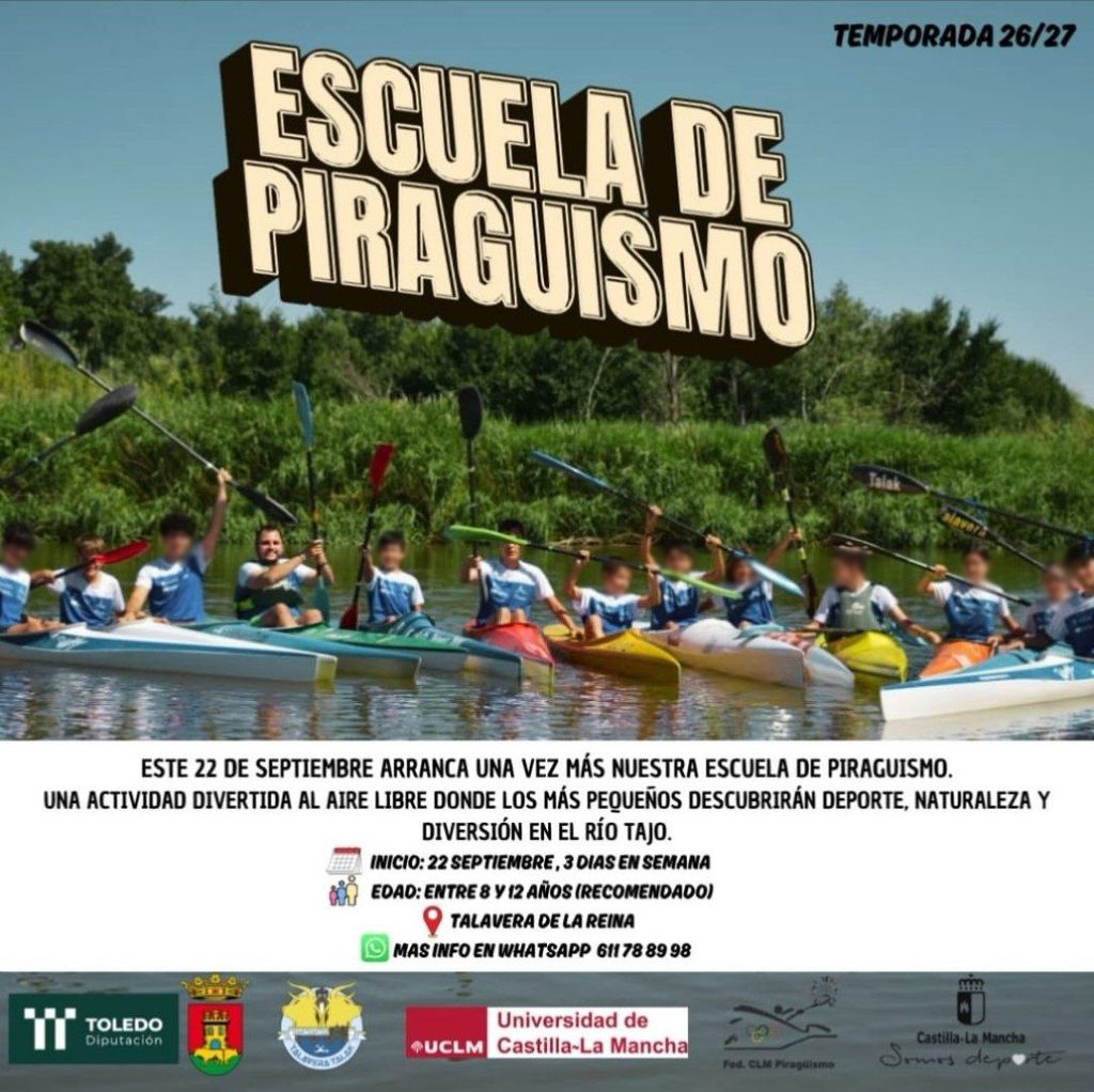 La Escuela de Piragüismo regresa a Talavera este 22 de septiembre con una nueva temporada