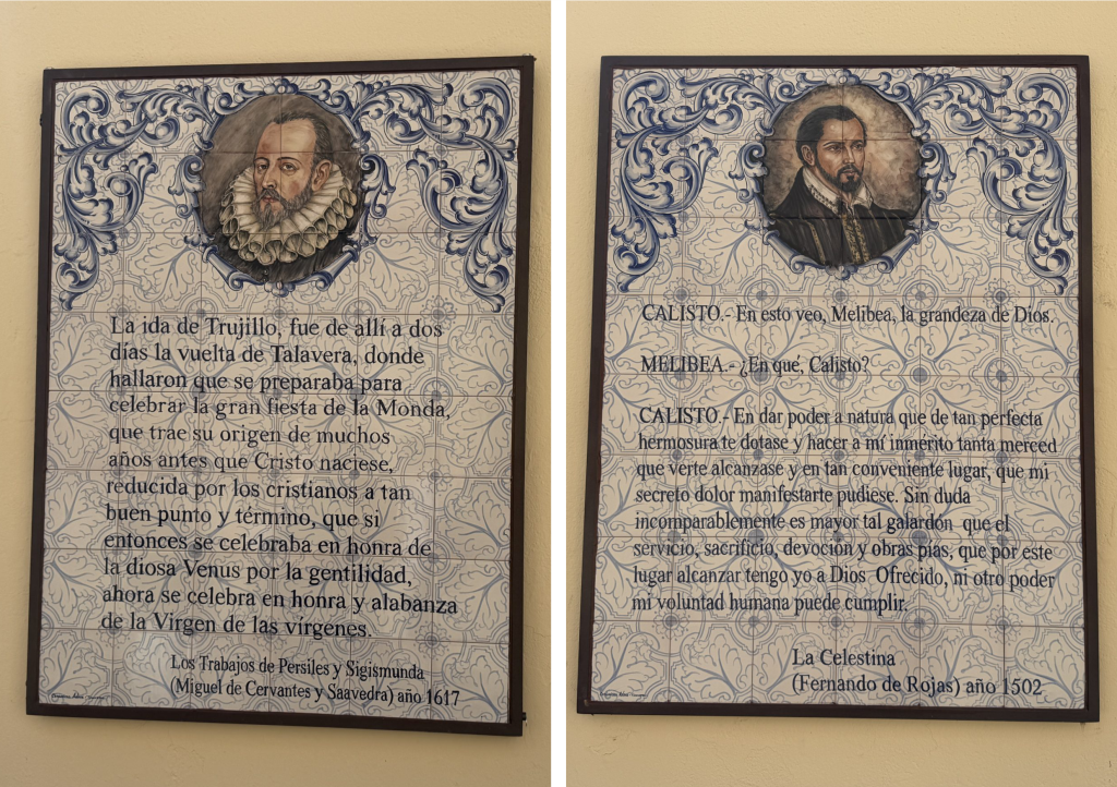 Talavera convierte en cerámica su vínculo con Fernando de Rojas y Miguel de Cervantes