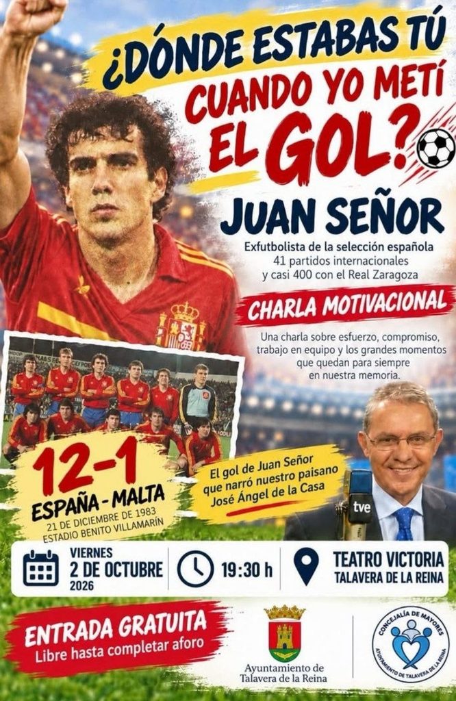 Juan Señor llega a Talavera con una charla motivacional para recordar el histórico 12-1 de España a Malta