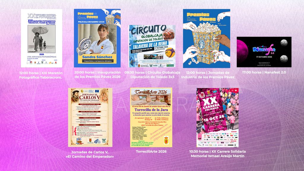 Qué hacer en Talavera este fin de semana: cine, música, deporte y cultura del 16 al 18 de octubre