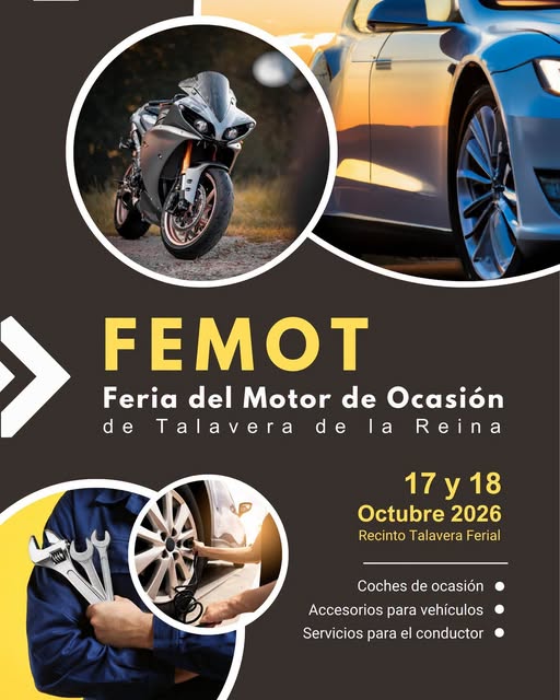FEMOT 2026: la Feria del Motor de Ocasión vuelve a Talavera con espectáculos, motos y un sorteo solidario