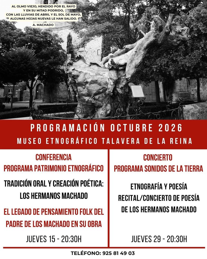 El Museo Etnográfico de Talavera dedica octubre a la tradición y la poesía de los hermanos Machado