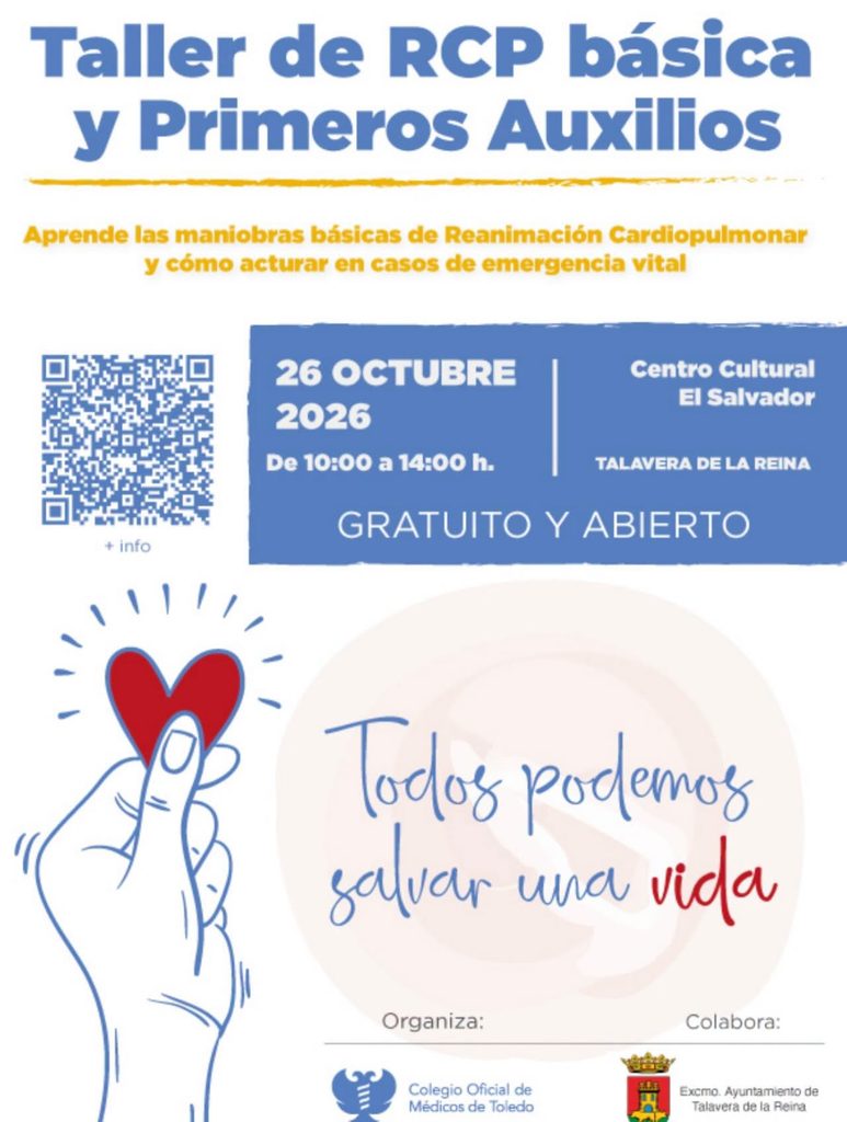Talavera acoge un taller gratuito de RCP y primeros auxilios para aprender a salvar vidas