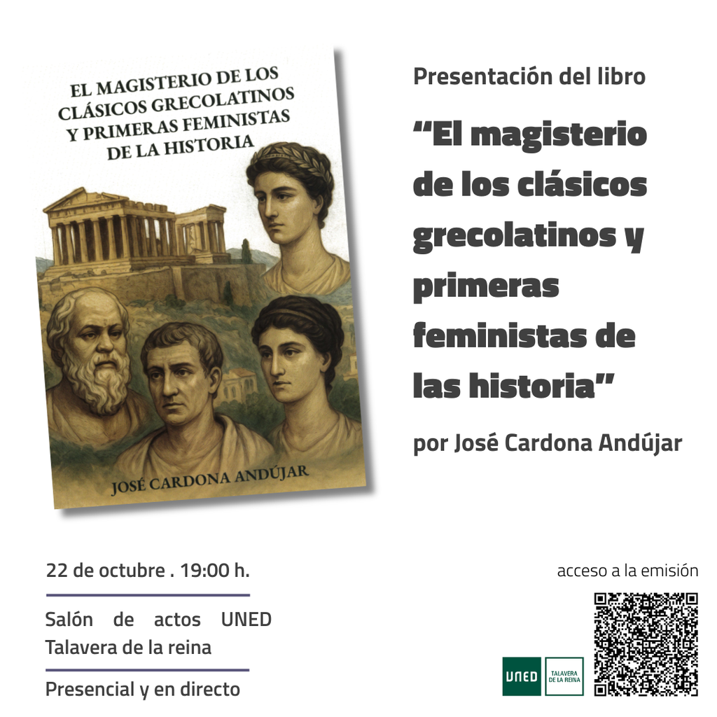 La UNED de Talavera presenta un libro sobre los clásicos grecolatinos y las primeras feministas de la historia