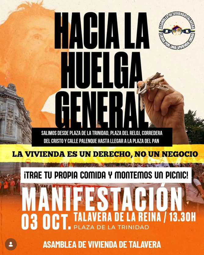 Talavera se moviliza este sábado por el derecho a una vivienda digna