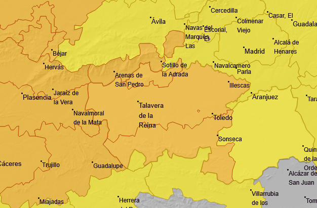 Alerta en Talavera: se esperan fuertes tormentas, granizo y lluvias intensas