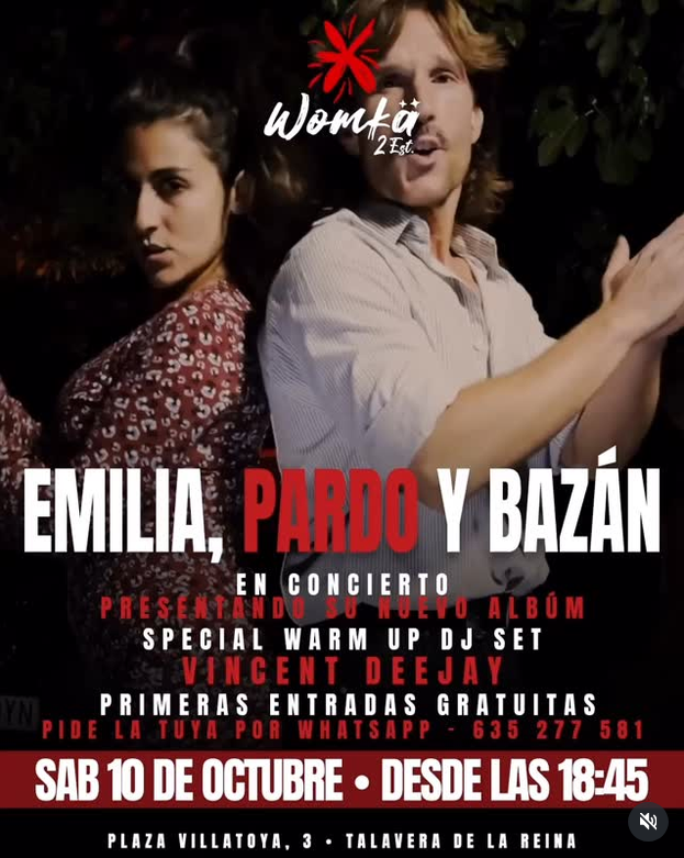 Emilia, Pardo y Bazán actuarán este sábado en Talavera con entradas gratuitas