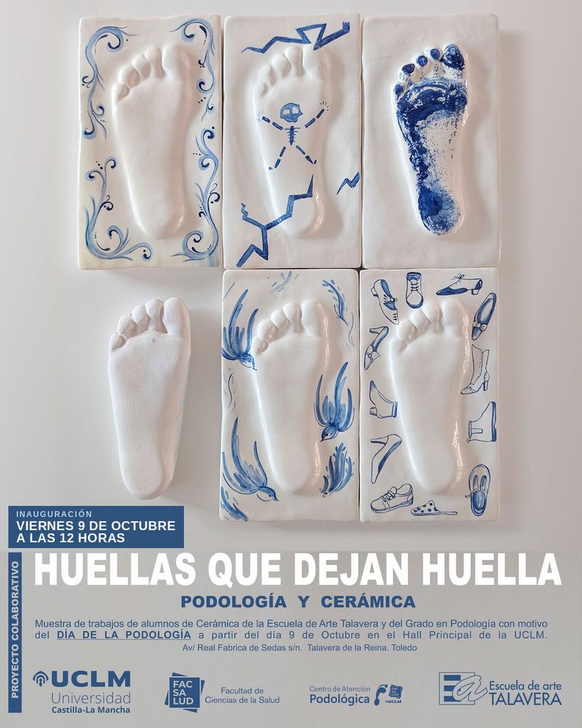 La podología y la cerámica se dan la mano en Talavera con la exposición «Huellas que dejan huella»