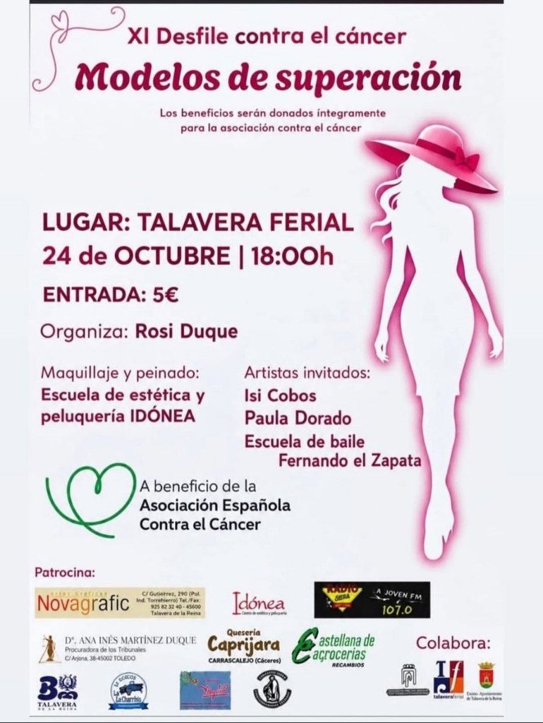 Talavera se viste de solidaridad: 30 modelos de superación desfilarán contra el cáncer este 24 de octubre