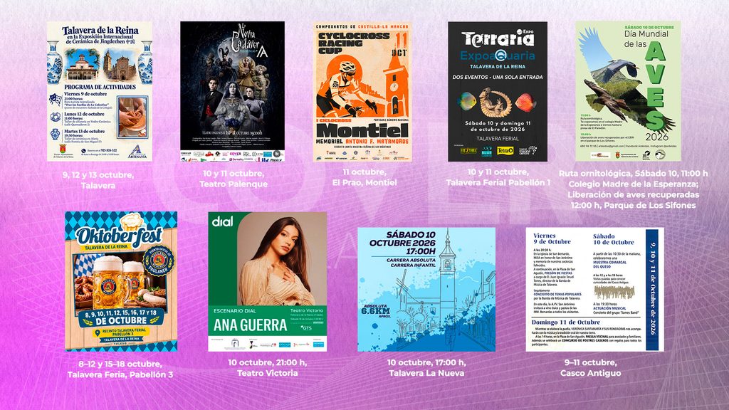 Qué hacer en Talavera este fin de semana: conciertos, fiestas, teatro, y planes para todos los gustos